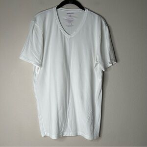 Tommy John‎ Cool Cotton V-Neck Stay-Tucked Undershirt White Size L
